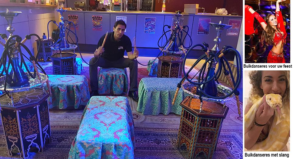 Arabisch feest zitbankjes en mooie tapijten